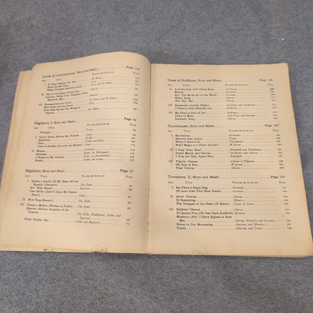 Grand Opera At Home Albert E Wier Sheet Music Stories 1927 D Appleton Century Co - Picture 5 of 6